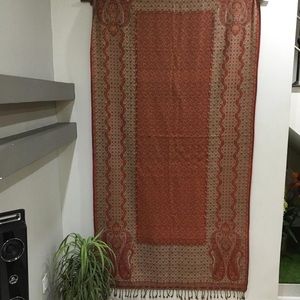 Orange handloomed shawl/throw (Anari) 85x44 inches